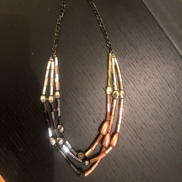 NWT New Marisa Tri-tone Necklace From Brazil - Picture 1 of 2